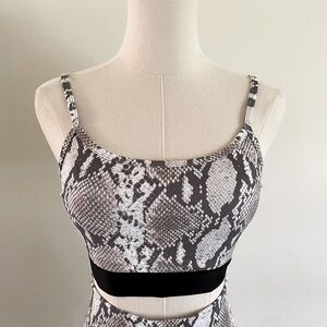TNA (Aritzia) Snake Print Sports Bra/Crop Top